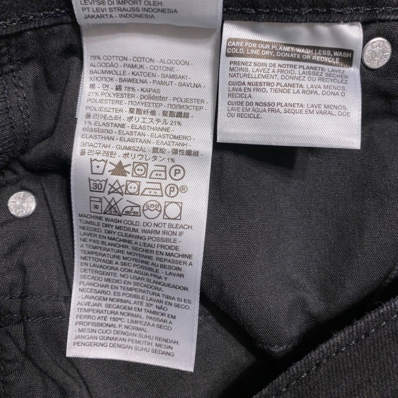 Levi’s 505 Straight Leg Mid Rise Jeans Black Size 33 - Picture 8 of 13